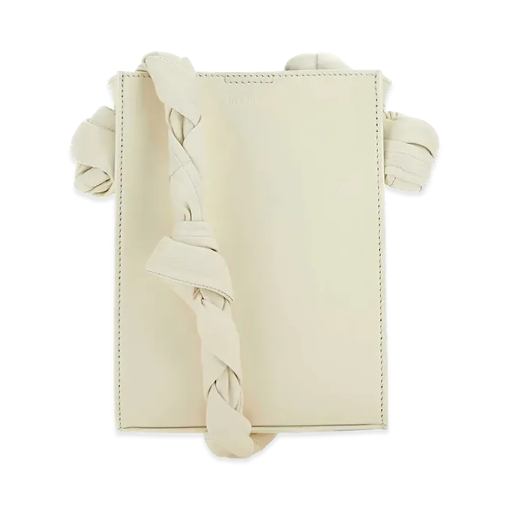Jil Sander Women's Ivory Leather Tangle Shoulder Bag "White"