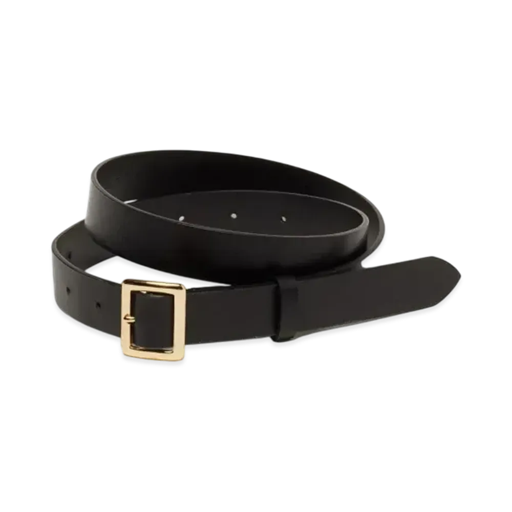 AURALEE Square Buckle Belt "Black"
