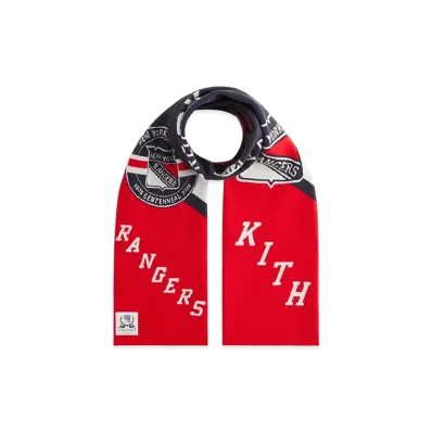 Kith x The New York Rangers Centennial Jacquard Knit Scarf "Nocturnal"