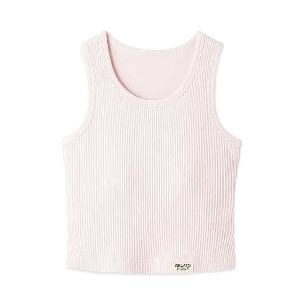 GELATO PIQUE Tank Top With Ribbed Cups "Pink"