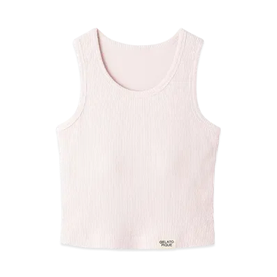 GELATO PIQUE Tank Top With Ribbed Cups "Pink"