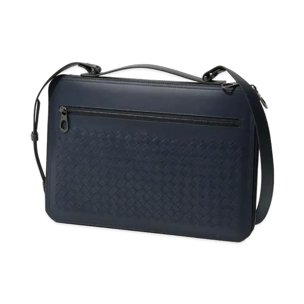 Bottega Veneta Intrecciato PC Case "Navy"
