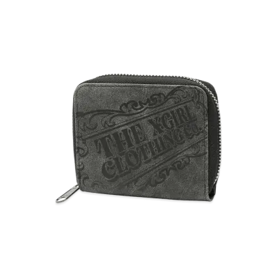 X-Girl Women's Ornament Logo Mini Wallet "Black"