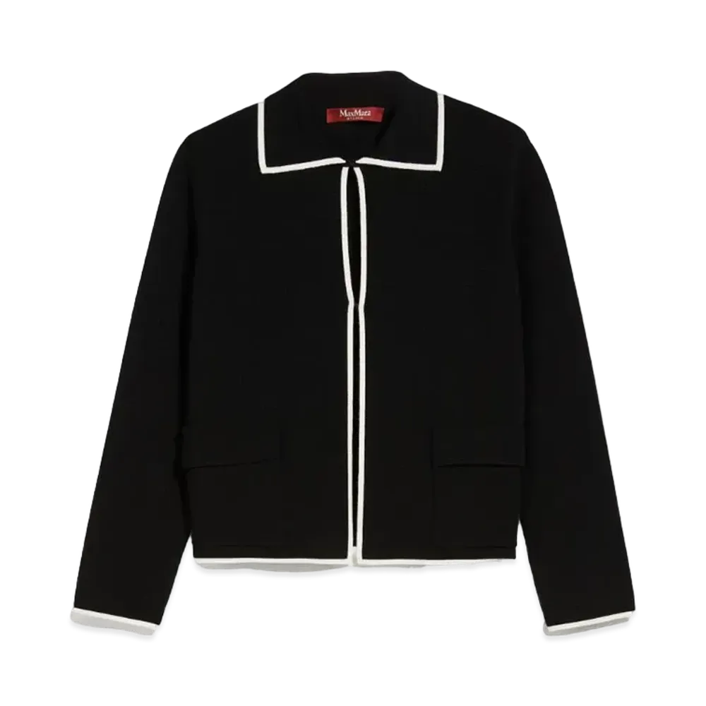 Max Mara Reggio Viscose Knit Jacket "Black"