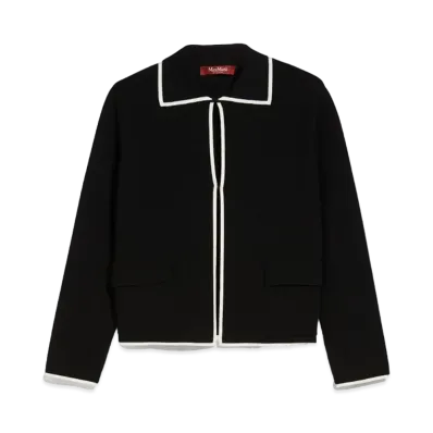 Max Mara Reggio Viscose Knit Jacket "Black"