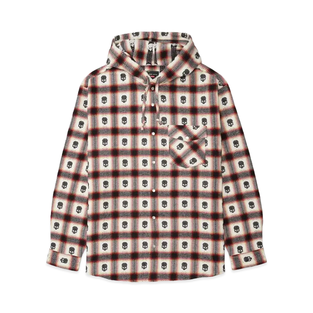 Supreme x Number (N)ine Hooded Flannel Shirt "White"
