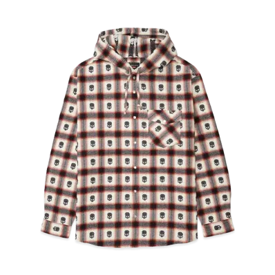 Supreme x Number (N)ine Hooded Flannel Shirt "White"