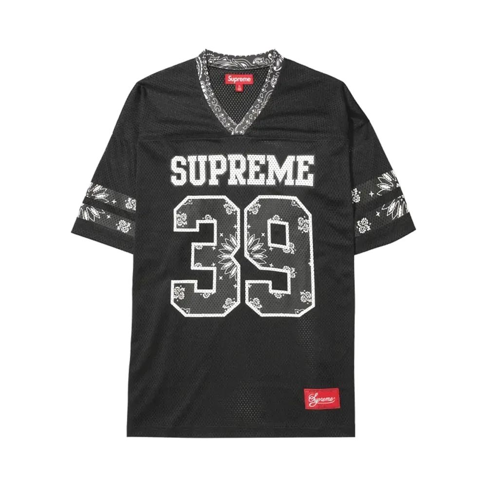 Supreme Bandana Football Jersey "Black"