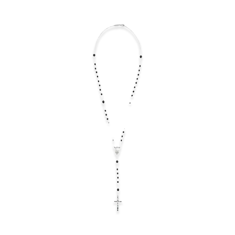 Dolce&Gabbana Rosary Necklace With Natural Gemstones "Silver"