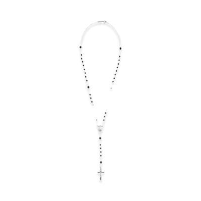 Dolce&Gabbana Rosary Necklace With Natural Gemstones "Silver"