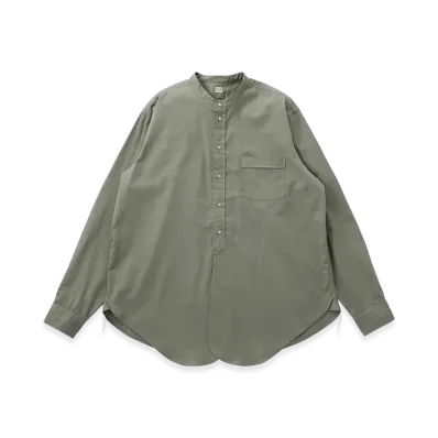 T.T Taiga Takahashi LOT.104 Band Collar Shirt "Olive Green"
