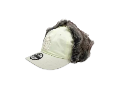 NEW ERA x THE CAP 9Thirty Cozy Flap San Diego Padres "Chrome White/Ivory"