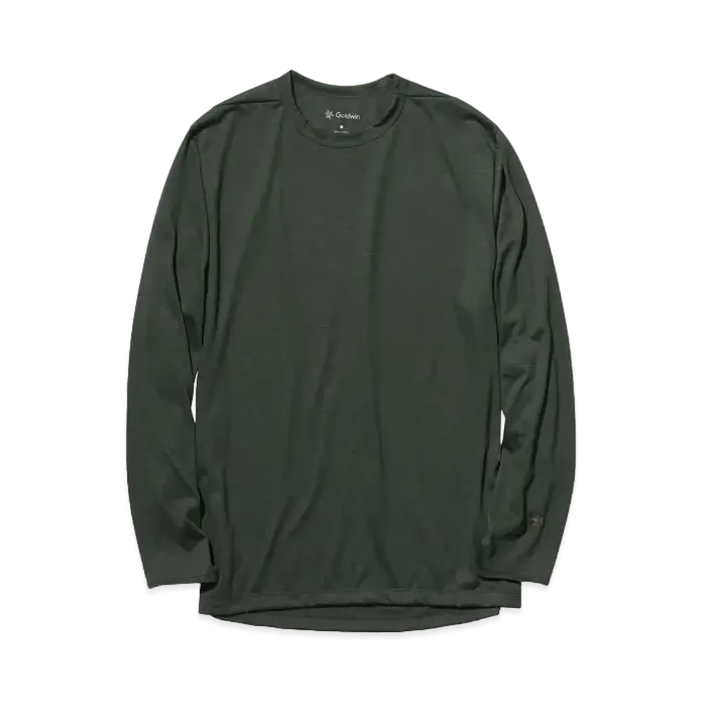 Goldwin Wool Long Sleeve T-shirt (Unisex) "Deep Moss"