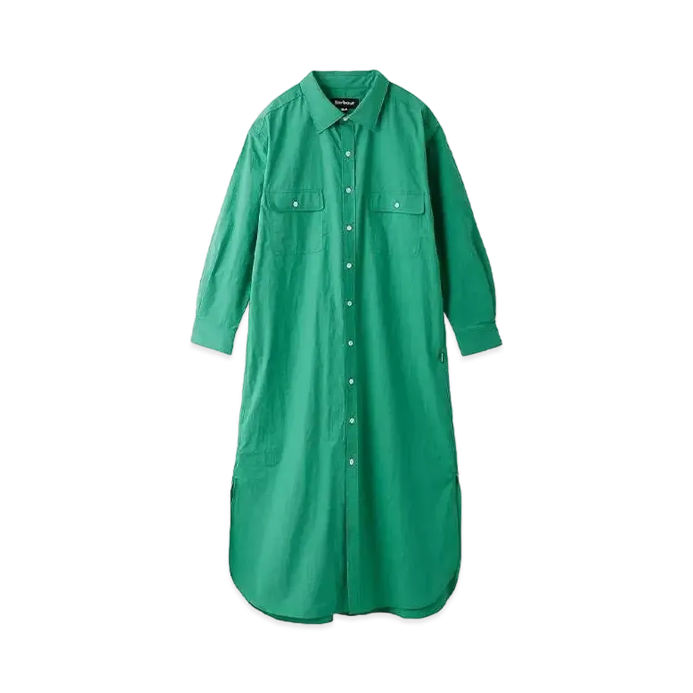 Barbour Japan Limited Regular Collar Shirt Dress (Oversized Fit) "Green"