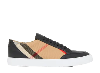 Burberry Women's Embroidered Canvas Sneakers "Black"