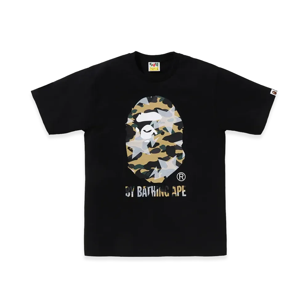 A BATHING APE By Bathing Ape Tee "Black/Yellow"