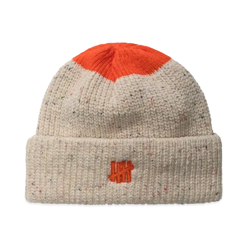 UNDEFEATED Icon Contrast Speckled Beani "Off White"