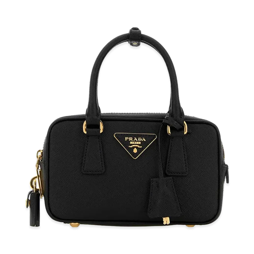 PRADA Women's Leather Handbag "Black"