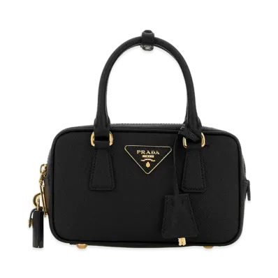 PRADA Women's Leather Handbag "Black"