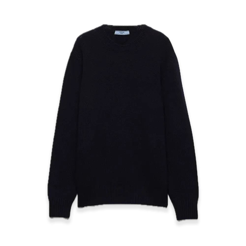 PRADA Wool x Cashmere Crewneck Sweater "Navy"