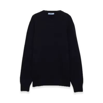 PRADA Wool x Cashmere Crewneck Sweater "Navy"