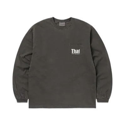 thisisneverthat That Pocket L/S Tee "Charcoal"