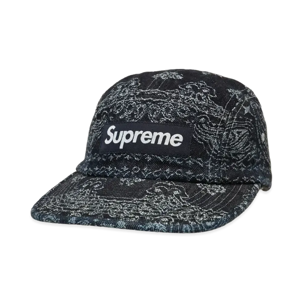 Supreme Bandana Jacquard Denim Camp Cap 