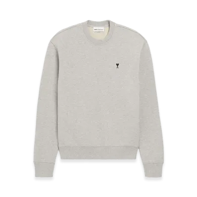 AMI PARIS Cotton Ami De Coeur Sweatshirt "Grey"
