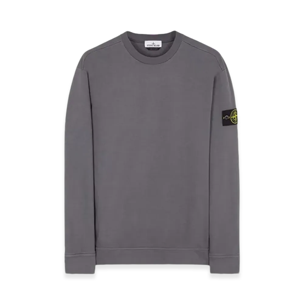 Stone Island 63750 Heavy Cotton Fleece Crewneck Sweatshirt - 23FW "Lead"