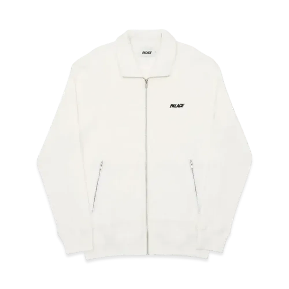 PALACE Waffled Track Top "White"