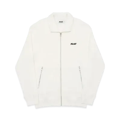 PALACE Waffled Track Top "White"