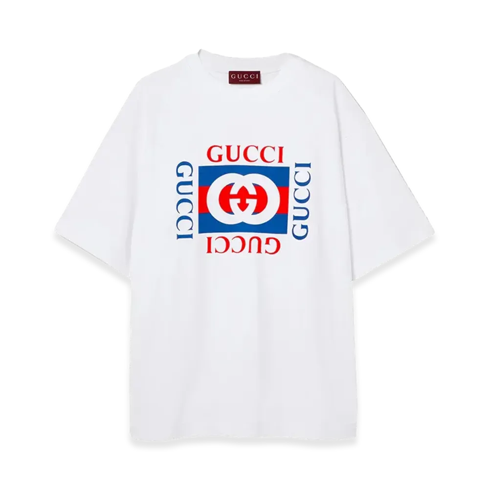 GUCCI Logo Print T-Shirt "White"