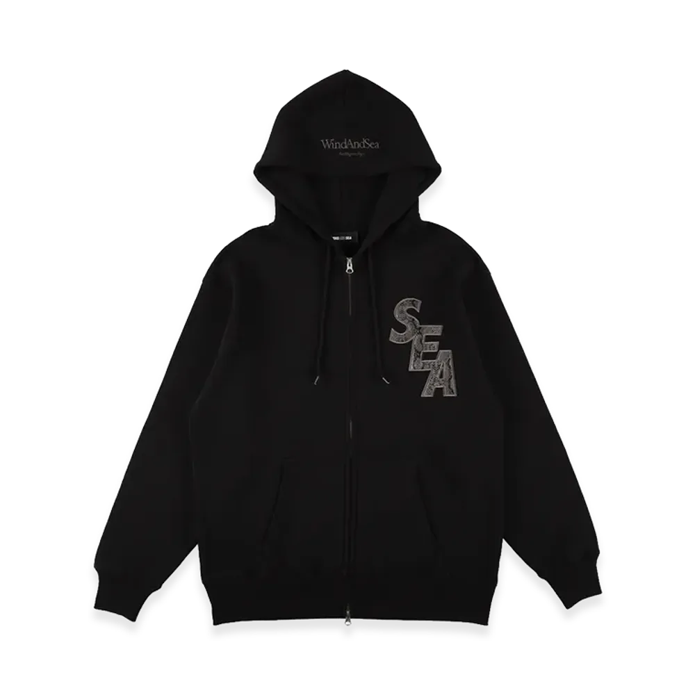 WIND AND SEA Python Sea Zip Up Sweatshirt "Black"
