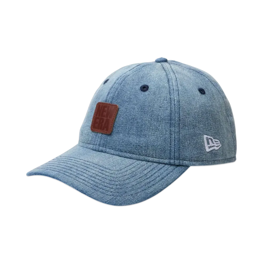 NEW ERA 9Twenty Denim Leather Patch "Washed Denim"