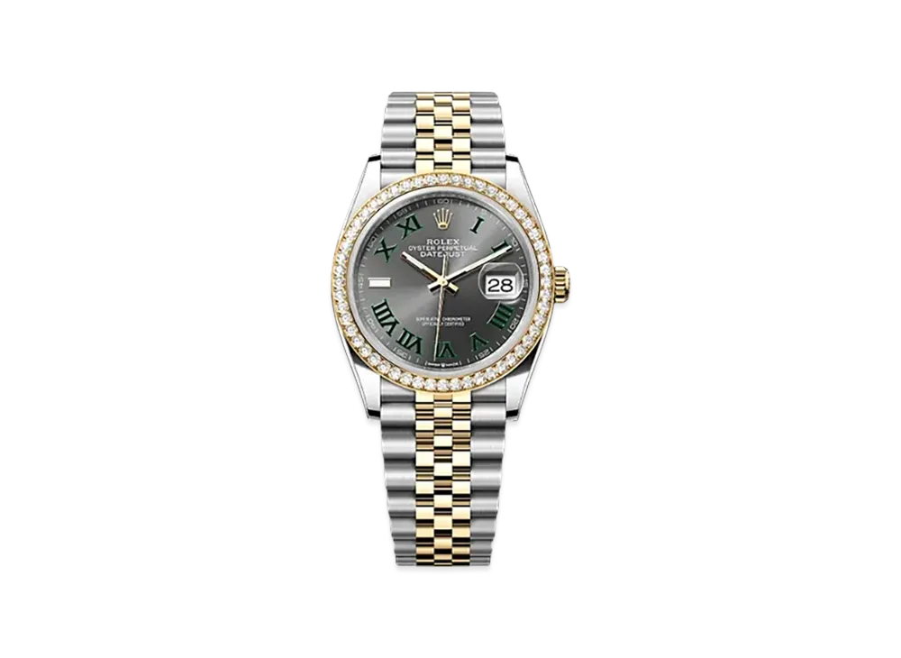 ROLEX Datejust 36mm Oystersteel & Yellow Gold Diamond 126283RBR "Slate"