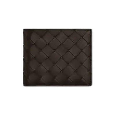 Bottega Veneta Intrecciato Bi-Fold Wallet "Fondente"