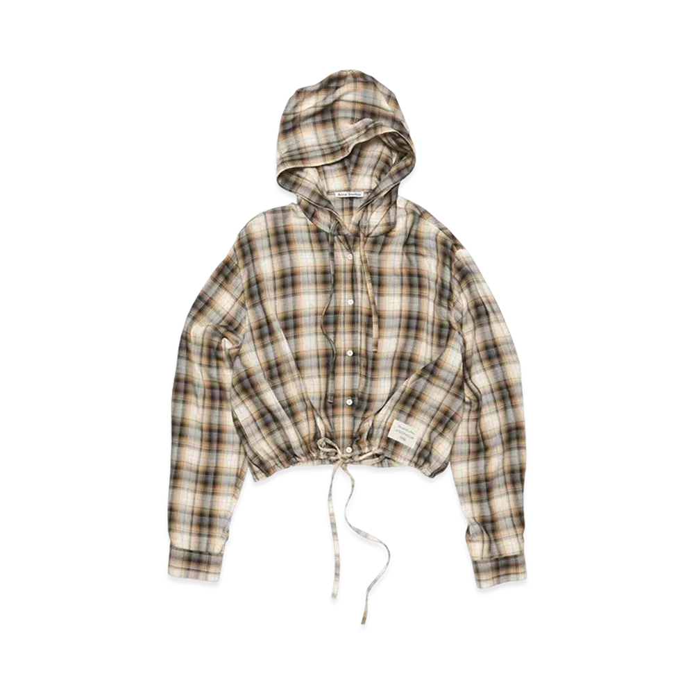 Acne Studios Hooded Overshirt "Beige/Black"