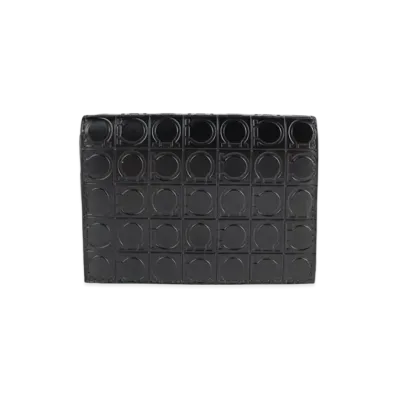 Salvatore Ferragamo Gancini Card Case "Black"