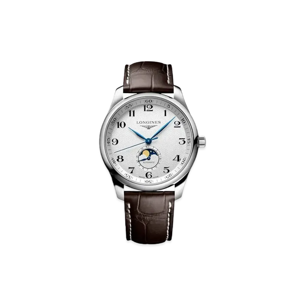 Longines Master Collection 42.00mm "Silver Barleycorn/Stainless Steel/Brown" L2.919.4.78.3