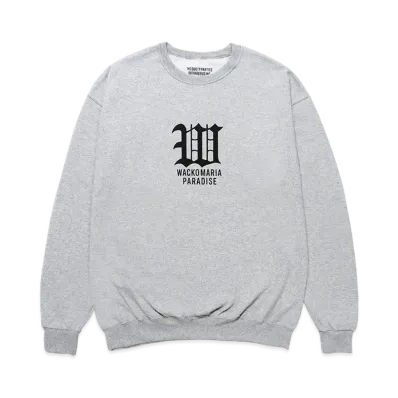 WACKO MARIA Crew Neck Sweat Shirt "Gray"