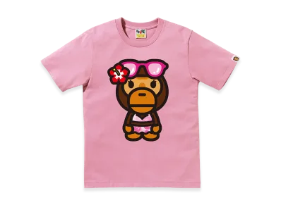 A BATHING APE Women's Big Baby Lisa Summer Tee "Pink"