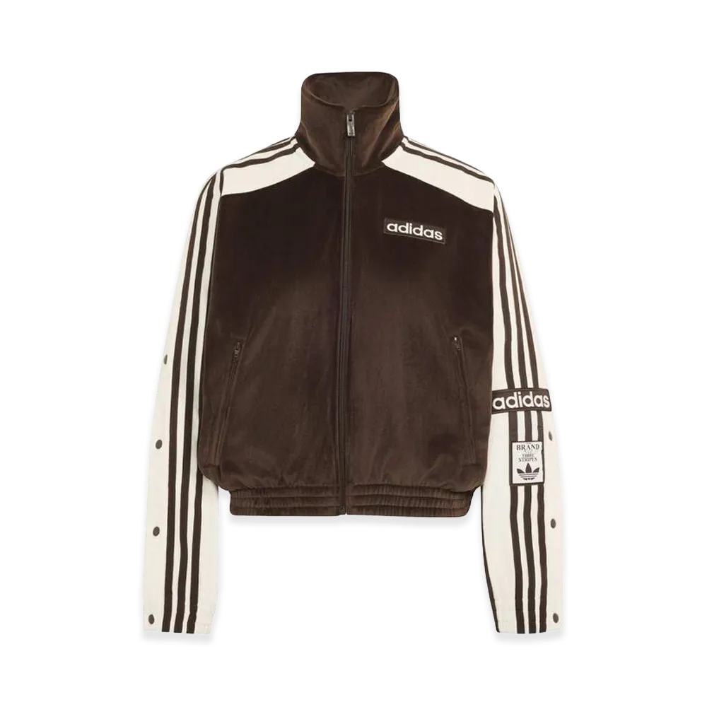 adidas Women's Adibreak Velour Track Top "Dark Brown"