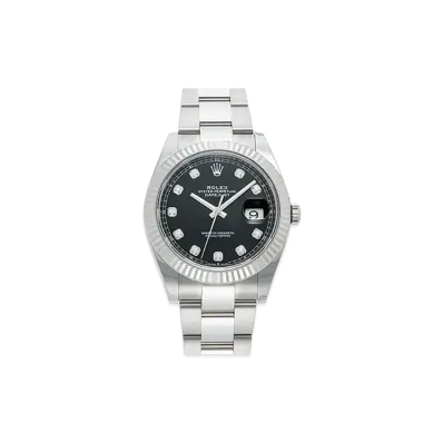 ROLEX Datejust 41 Black Dial 10P Diamonds 126334G