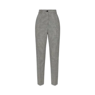 DOLCE&GABBANA Tailored Wool Houndstooth Pants "Multicolor"