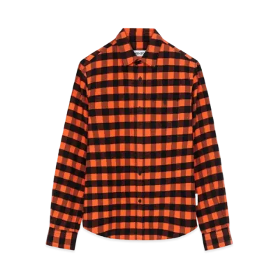 KENZO Plaid Casual Shirt "Medium Orange"