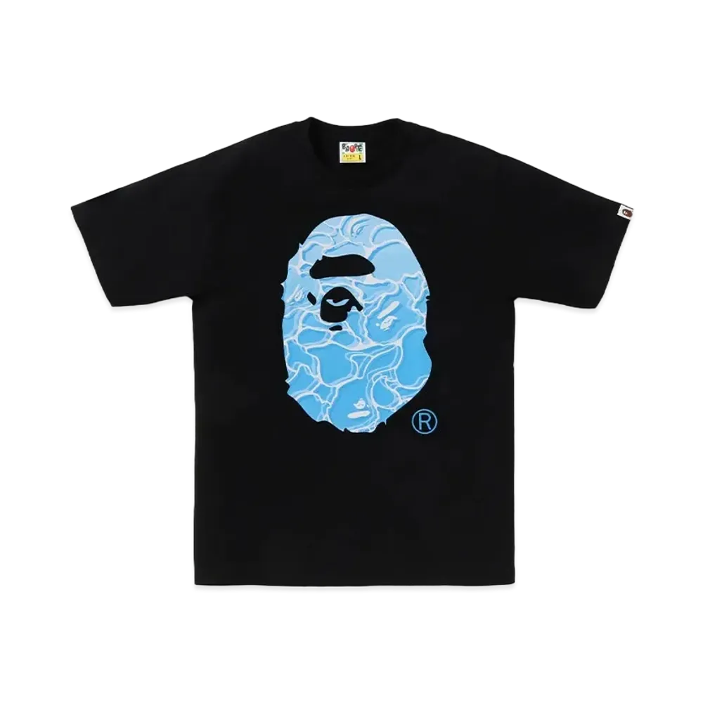 A BATHING APE ABC Sea Surface Camo Ape Head Tee "Black"