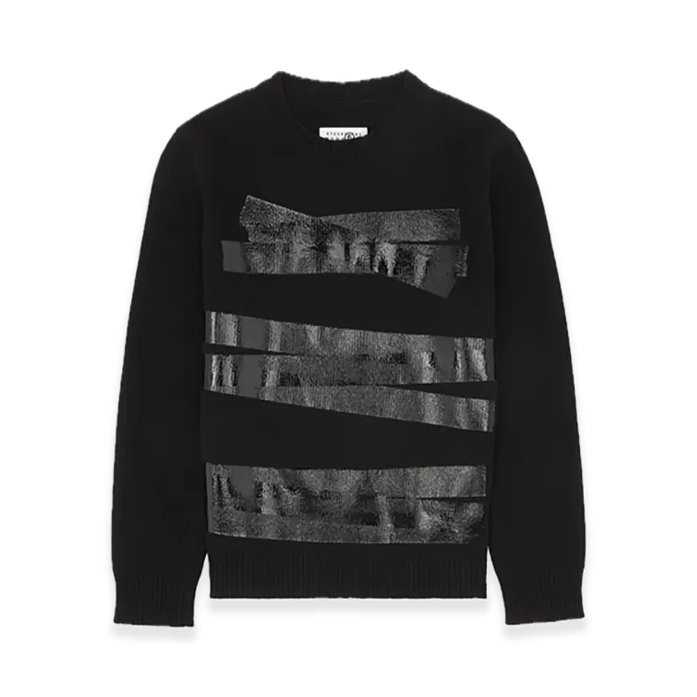 MM6 Maison Margiela Tape Label Wool Jumper "Black"