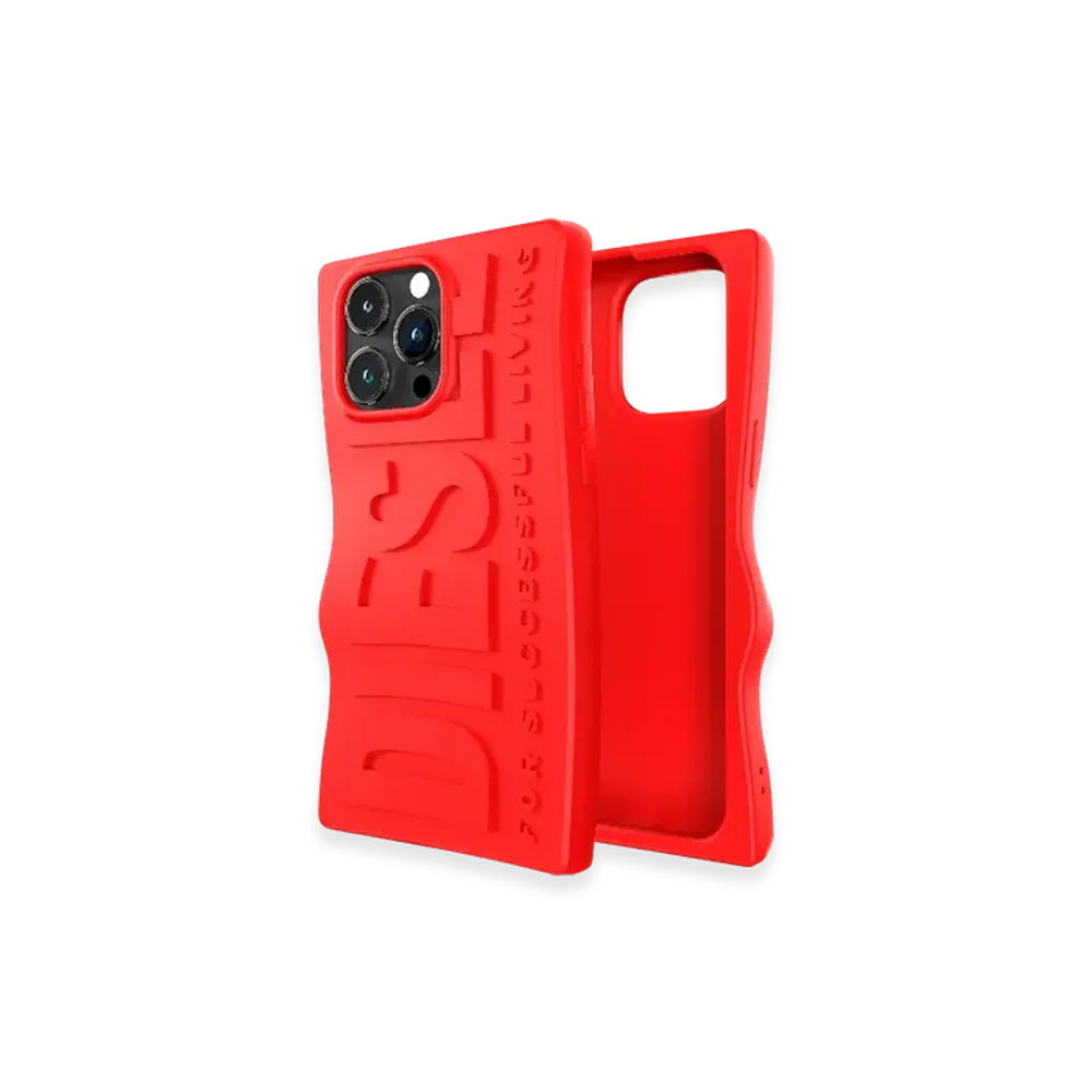 Diesel 54119 Moulded Case Iphone 15 Pro Max Silicone Case "Red"