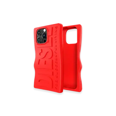 Diesel 54119 Moulded Case Iphone 15 Pro Max Silicone Case "Red"