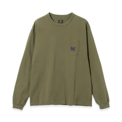 NEEDLES L/S Pocket Tee - Cotton Jersey "Green"